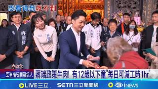 蔣萬安端育兒牛肉! 家有12歲以下童.每日可減工時1hr 北市育兒新策 家長看法兩極 憂搶嘸名額 經費550萬.估55家企業可使用! 蔣:必要時用預備金｜台灣要聞20260225｜三立iNEWS