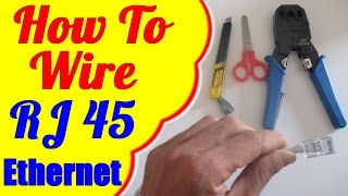 How To Wire RJ45 Cat 5 -5e - 6 ( Ethernet Cable Diagram Color Coding )