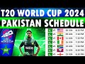 T20 World Cup 2024 Pakistan Schedule: Pakistan T20 World Cup 2024 Schedule