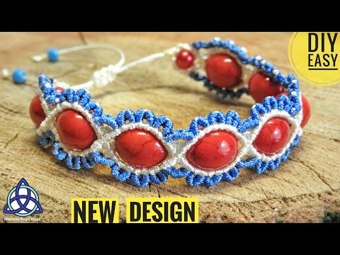 Macrame Bracelet with Beads Tutorial Easy Jewelry Making