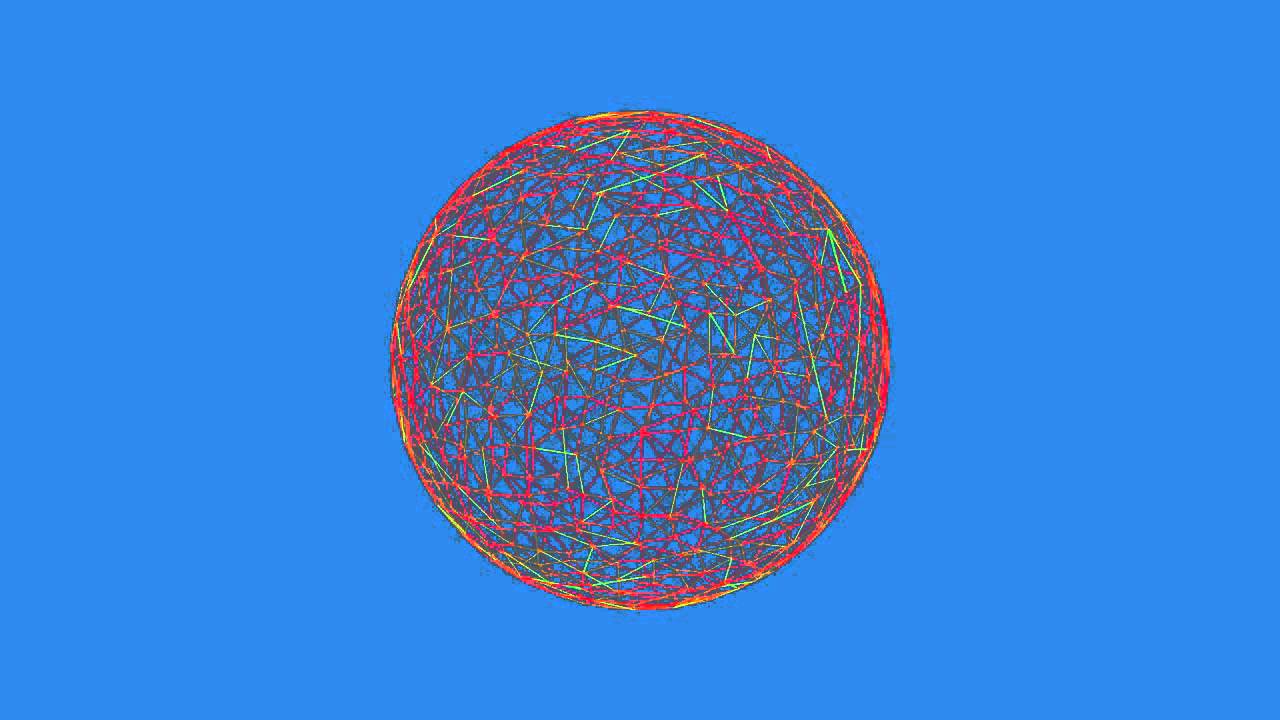 Two visualizations of an optimization algorithm for the Tammes problem
