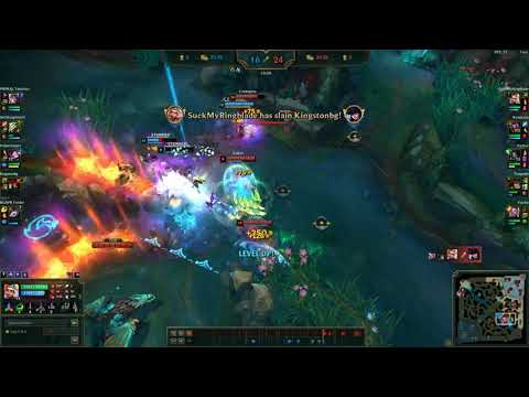 Qiyana in a drake fight (vs Caitlyn, Nami, YI, and Kennen)