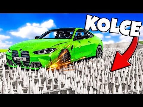❄️ CARS VS SPIKED SPEED BUMPS | BeamNG Drive |