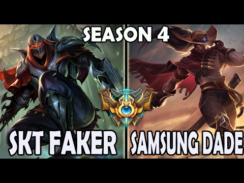 SKT T1 Faker Zed vs Samsung Dade Yasuo Mid Challenger Korea