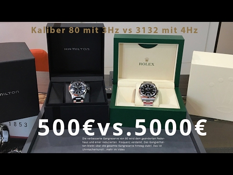 500€ Uhr Vs. 5000€ Uhr - Geht das !? | Rolex Vs. Hamilton | Unboxing, Vergleich und In Depth Review