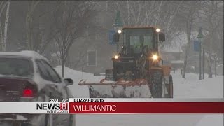 Snow still falling as of Tuesday evening in Willimantic