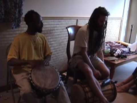 Djembe class, "How to play djembe":  Lamban" by Karamba Diabate, Griot and drum master w/dance