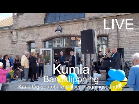 2017-08-26 Återinvigning av Kumla station - Känd tåg-youtubare klipper invigningsbandet [LIVE]