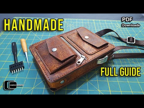 DIY Hand-Stitched Leather Wallet | Made with Natural Cowhide & Minimal Tools-Free pattern