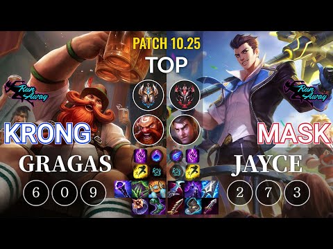 RNW KronG Gragas vs RNW Mask Jayce Top - KR Patch 10.25