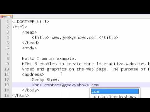 26 Address tag in HTML Hindi