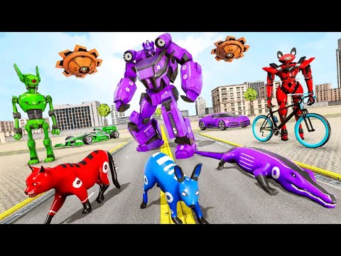 Crocodile Robot Car Transformation: Robot Simulator Game 2021 - Android Gameplay