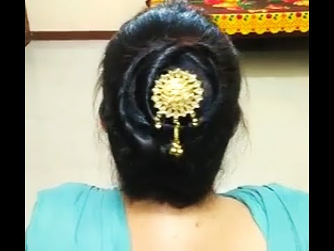 Simple hairstyle,khud se banaye for any occasion ll hair style ll sari bun
