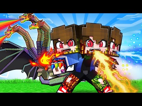 Playing as Rainbow Ghidorah Boy in Minecraft!