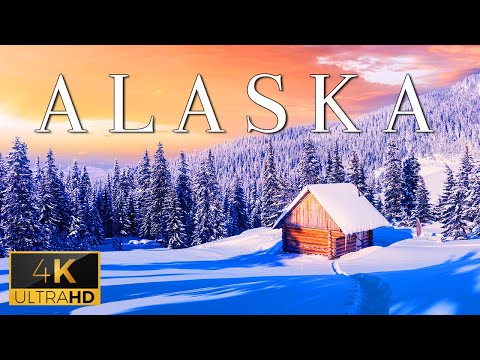 FLYING OVER ALASKA (4K UHD) - Relaxing Music With Stunning Beautiful Nature (4K Video Ultra HD)