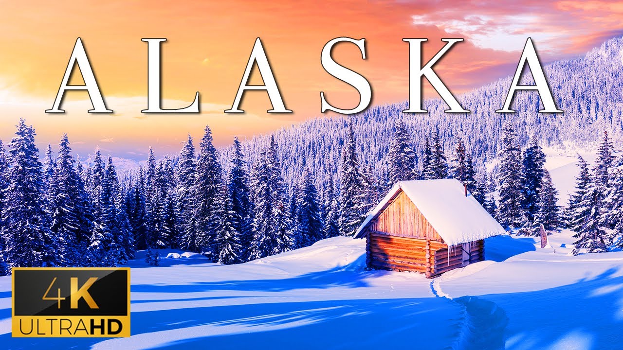 FLYING OVER ALASKA (4K UHD) - Relaxing Music With Stunning Beautiful Nature (4K Video Ultra HD)