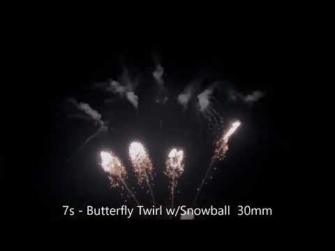 Pyroland Pro 7 shot butterfly twirl w:snowball