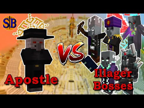 Apostle (Goety) vs Every Illager Bosses | Minecraft Mob Battle