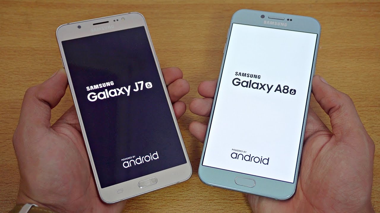 Samsung Galaxy A8 (2016) vs Galaxy J7 (2016) - Speed Test! (4K)
