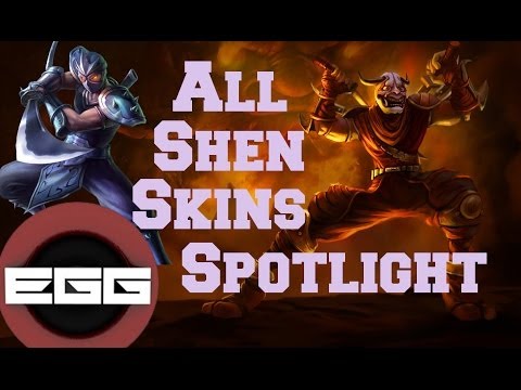 All Shen Skins Spotlight - League of Legends Skin Review [HD]