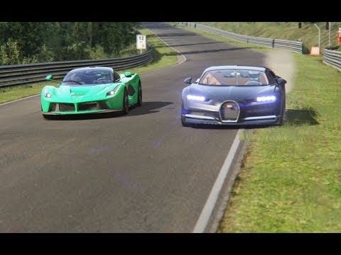 Ferrari LaFerrari vs Bugatti Chiron at Nordschleife