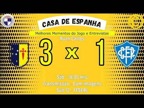 Melhores Momentos Casa de Espanha 3 x 1 Canto do Rio - Sub 12 - FFSERJ