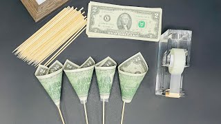 How to fold Bills for Money Bouquet by KK House