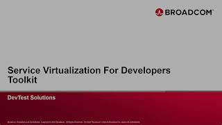 Service Virtualization for Developers Toolkit