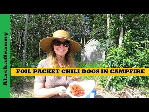 Foil Packet Chili Dogs In A Campfire Or Fire Pit