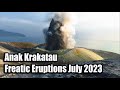 Anak Krakatau Freatic Eruptions July 2023