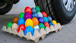 Experimento: Rueda de Coche VS Huevos | Aplastando Cosas Crujientes con el Coche