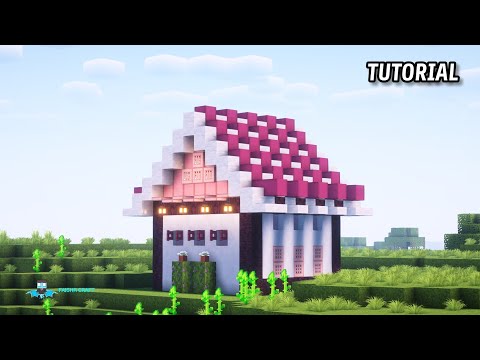 Faishr Craft - Creating a Dreamy Cherry Blossom Starter House in Minecraft!