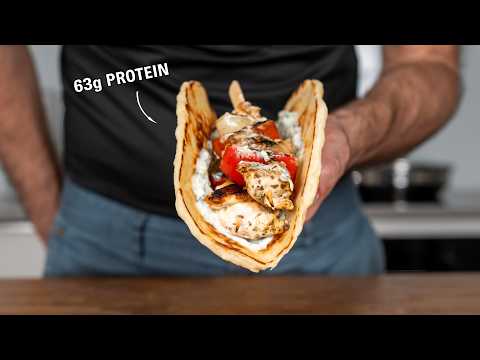 This Is The Perfect High Protein Summer Meal (Chicken Souvlaki)