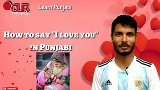 How to say "I love you "in Punjabi.