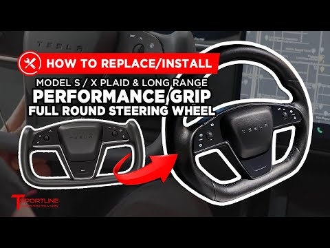 DIY How to Remove Yoke & Install Performance Grip Full Round Steering Wheel Tesla Model S / X Plaid