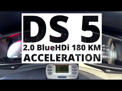 DS 5 2.0 BlueHDi 180 hp (AT) - acceleration 0-100 km/h
