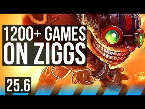 ZIGGS vs YASUO (MID) | 1200+ games, Dominating | EUW Master | 25.6