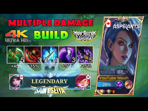 4K - EASY LEGENDARY !! 😨 NEW NATALIA MULTIPLE DAMAGE BUILD I RECOMMEND THAT YOU MUST TRY - MLBB