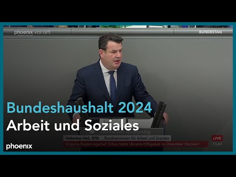 Bundestagsdebatte zum Bundeshaushalt 2024 - Einzelplan Arbeit und Soziales am 01.02.24