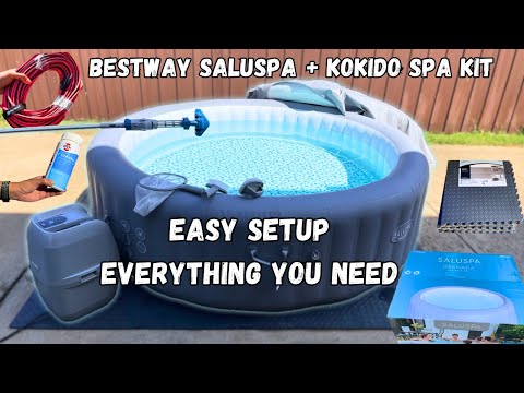 Unboxing + Easy Setup : Bestway Saluspa  Spa + Kokido Spa Kit