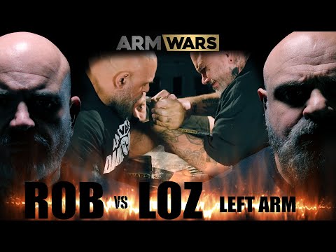 ‘BIG LOZ’ LAURENCE SHAHLAEI Vs ROB FRAMPTON ARMWRESTLING MATCH- LEFT AT ARM ARM WARS ‘DARK CARD 4’ 