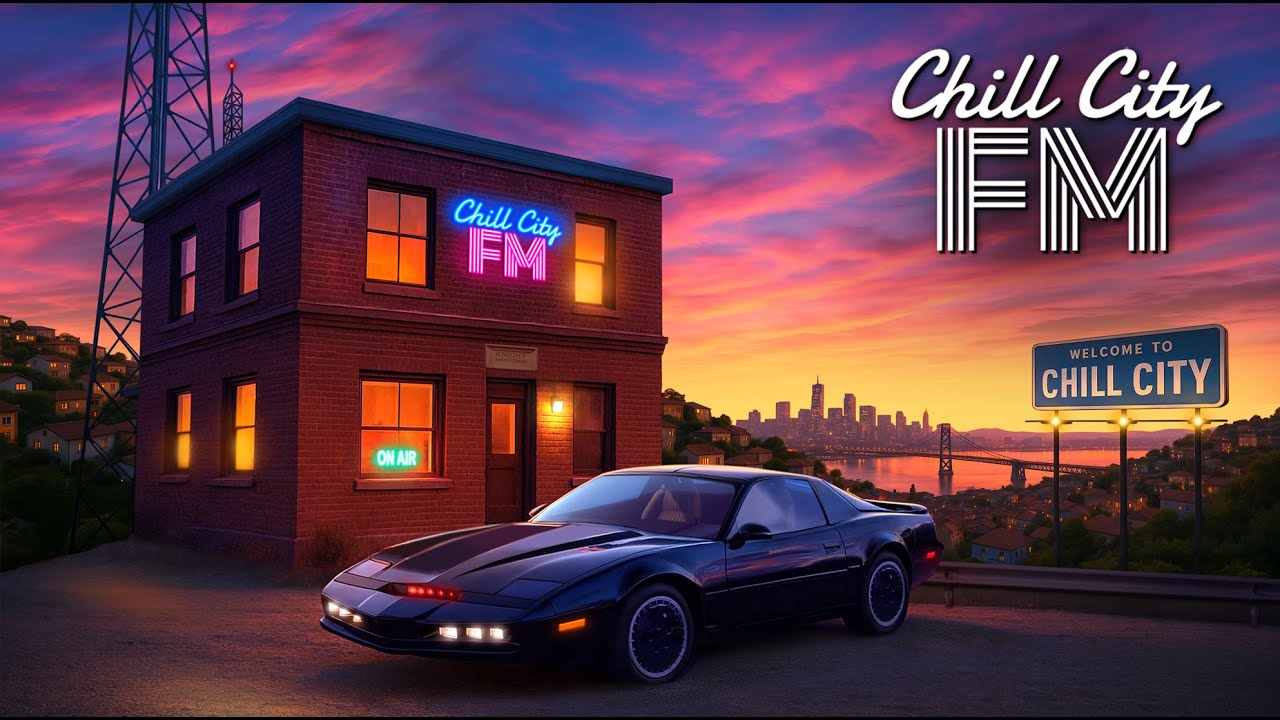 🌙 KNIGHT RIDER Retro Radio | 80s Sunset Ambiance | Retro 80s Rock & Synthwave Vibes