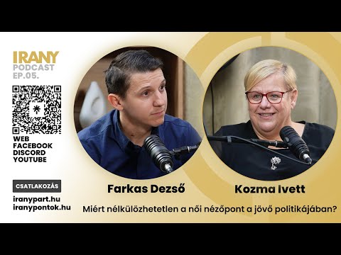 IRÁNY Podcast - Kozma Ivett | Miért nélkülözhetetlen a női nézőpont a jövő politikájában? adás borítóképe