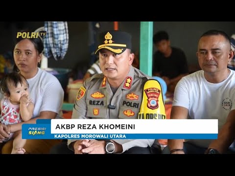 KAPOLRES MOROWALI UTARA KUNJUNGI PENGUNGSI BANJIR DESA BUNTA DAN BERIKAN BANTUAN SEMBAKO