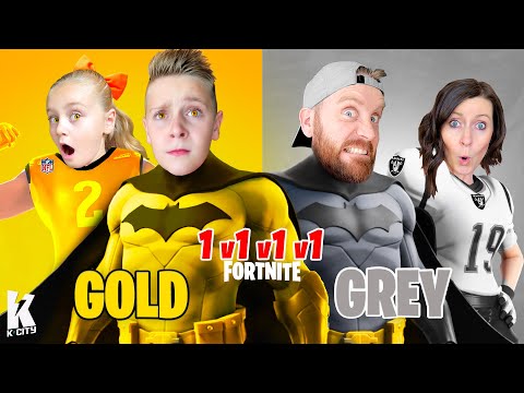GREY vs GOLD II *1v1v1v1 Challenge* in Fortnite! K-CITY GAMING