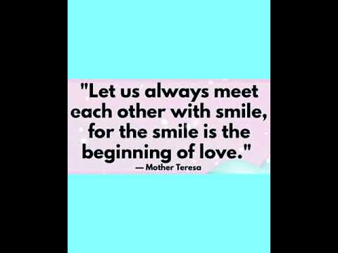 MOTHER TERESA'S SMILE QUOTE