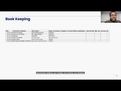 Business Plan & Book Keeping for Small Businesses | May 2026 | Career Development & Business Webinar