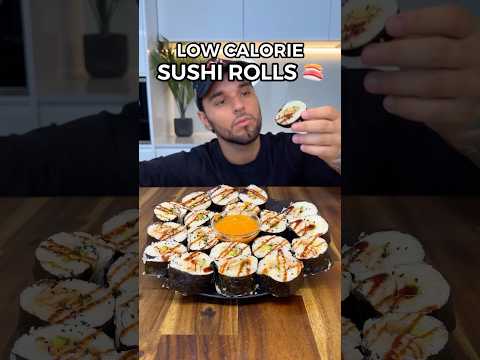High Protein Sushi Rolls! Only 555 Calories!🍣💪🔥#food #shorts #highproteinrecipes