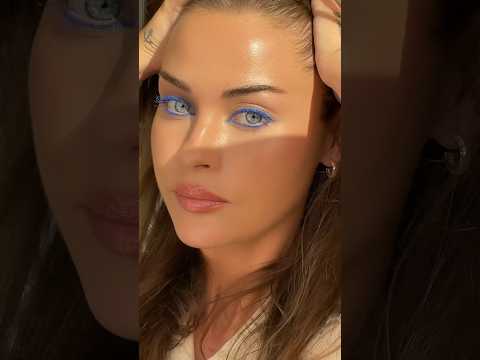 AD — The blue mascara #makeuptrends #blueeyes #advertisement