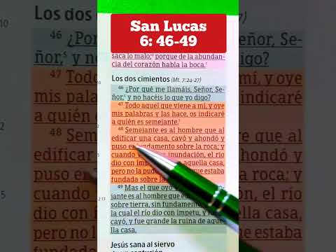 #audiobiblia #lecturabíblica #videocristiano #videoscristianos San Lucas 6:46-49. Los dos cimientos